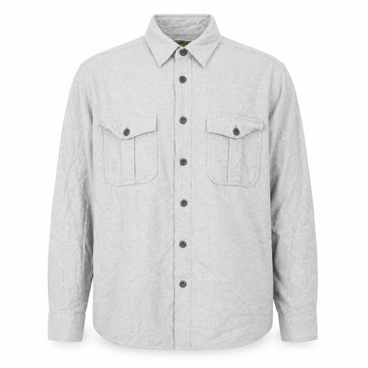 Eddie Bauer Men’s Grey Cotton Flannel Button-Up Shirt L