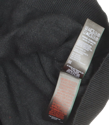 Marks & Spencer Women's Black Beaded Crew Neck Jumper Size L