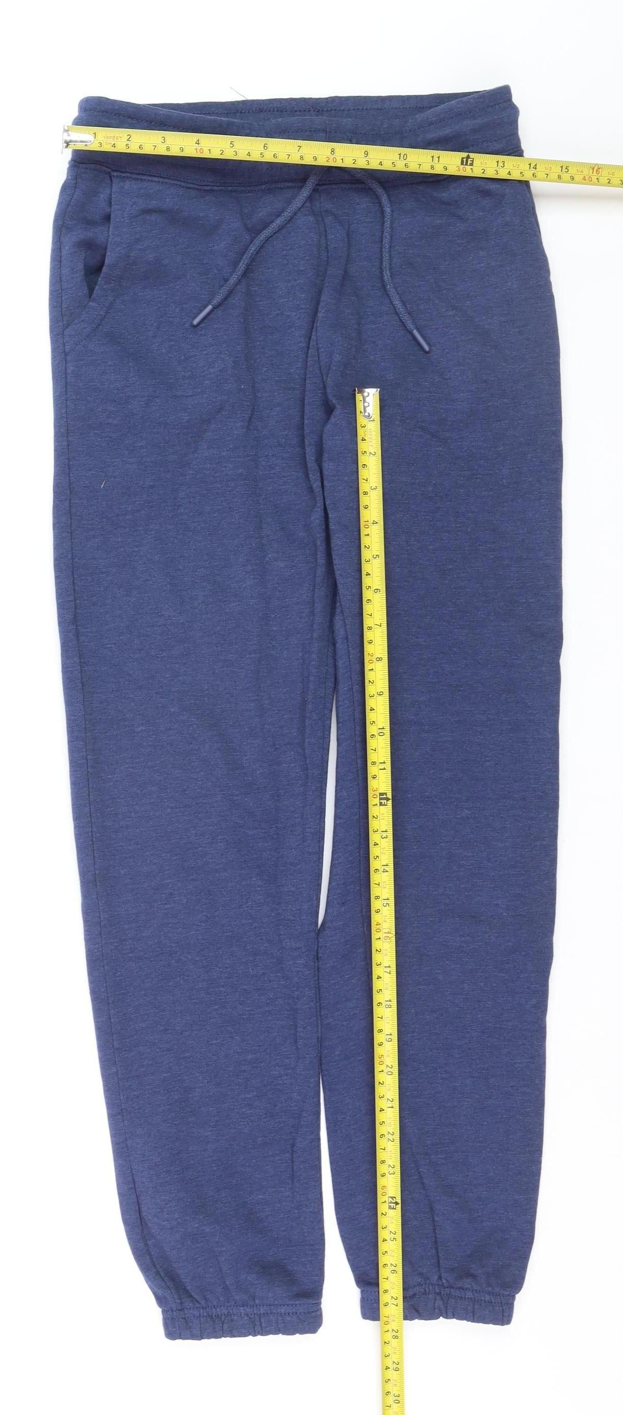 Dunnes Men's Blue XS Jogger Sweatpants Elastic Waist Fleece Lined
