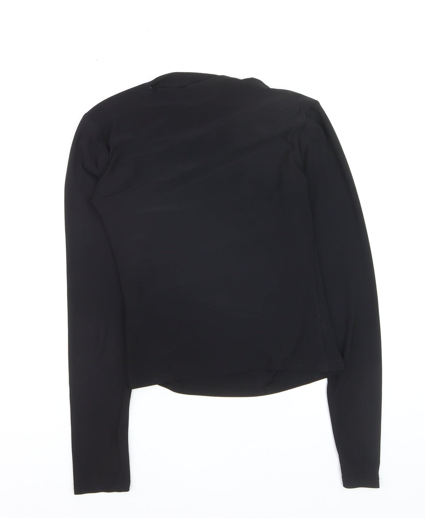 Quiz Women's Black Wrap Blouse Long Sleeve Size 10