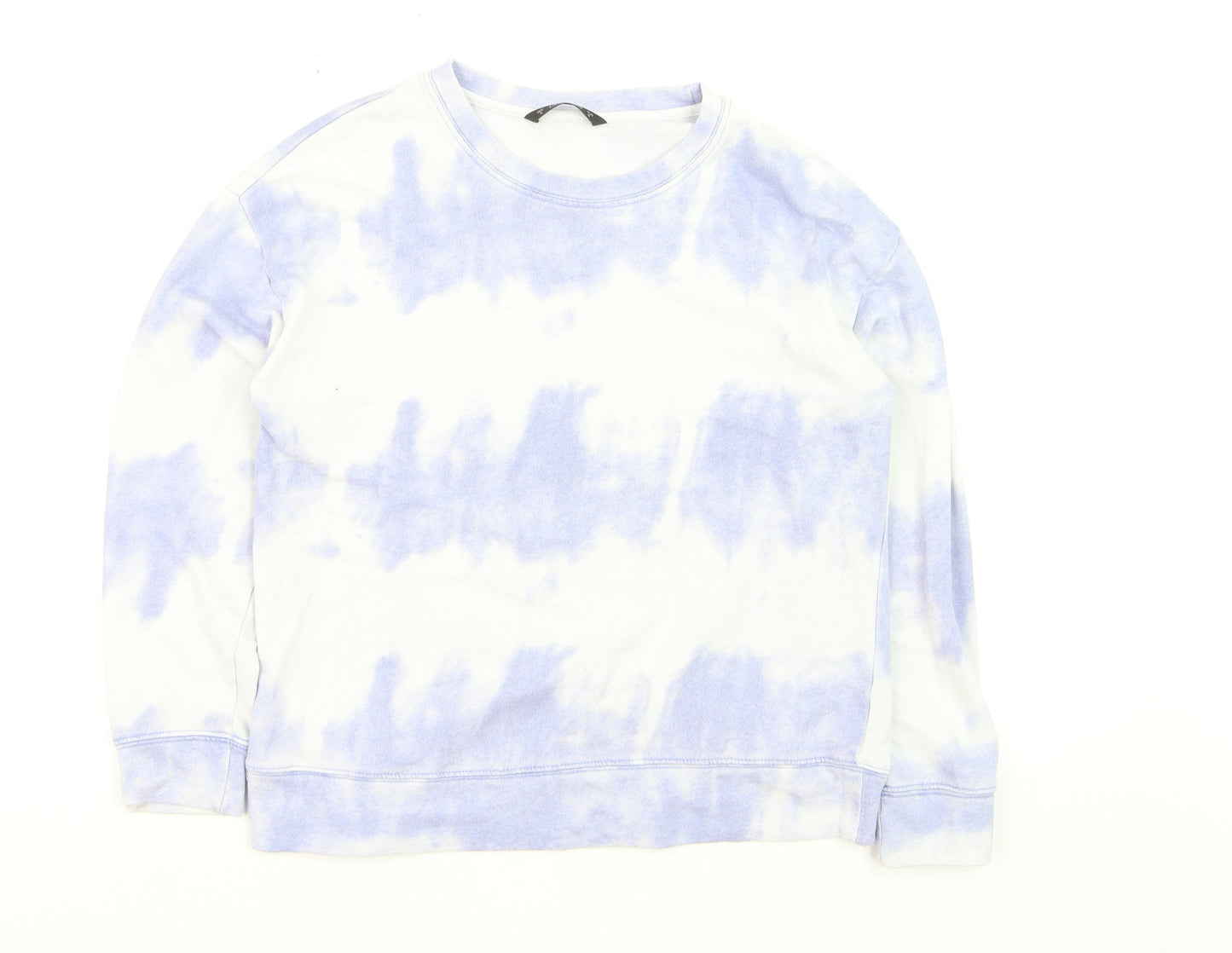 Dunnes Women Purple Tie-Dye Pullover Sweatshirt Size S