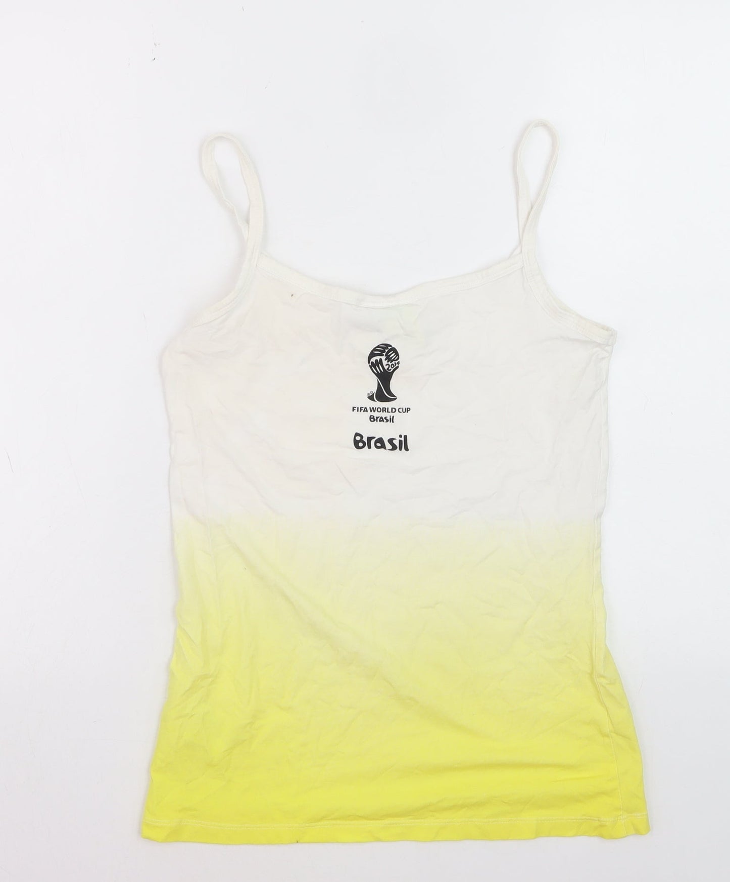 FIFA World Cup Brazil Women's Yellow Ombre Tank Top Size 10/12