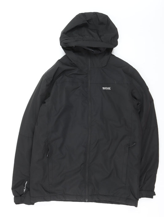 Regatta Men’s Black Waterproof Hooded Parka Jacket Size S Outdoor Hiking