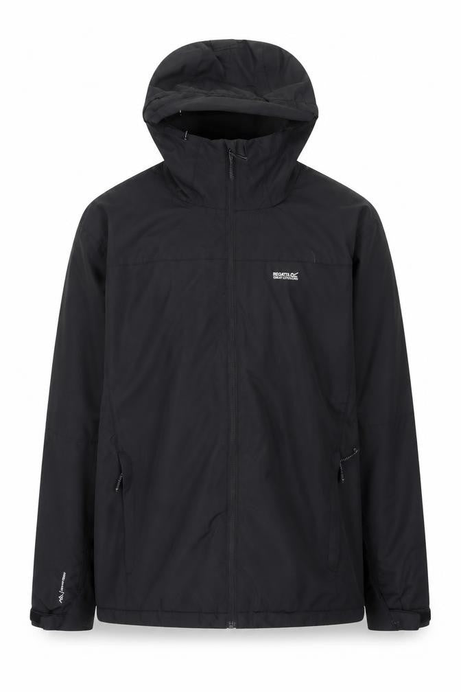 Regatta Men’s Black Waterproof Hooded Parka Jacket Size S Outdoor Hiking