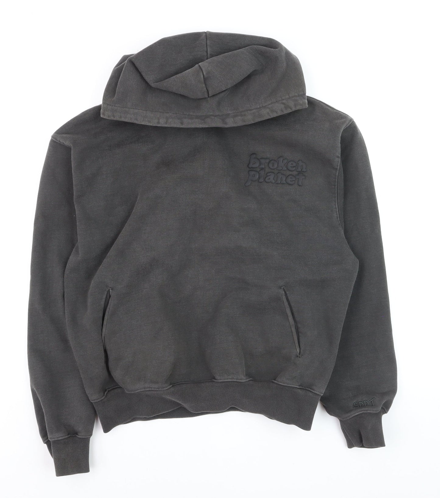 Broken Planet Men's Grey Pullover Hoodie Medium Fleece Logo Streetwear