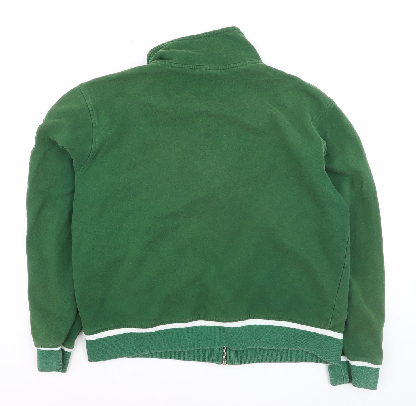 Heineken Mens Green XL Bomber Jacket Full Zip Cotton Logo