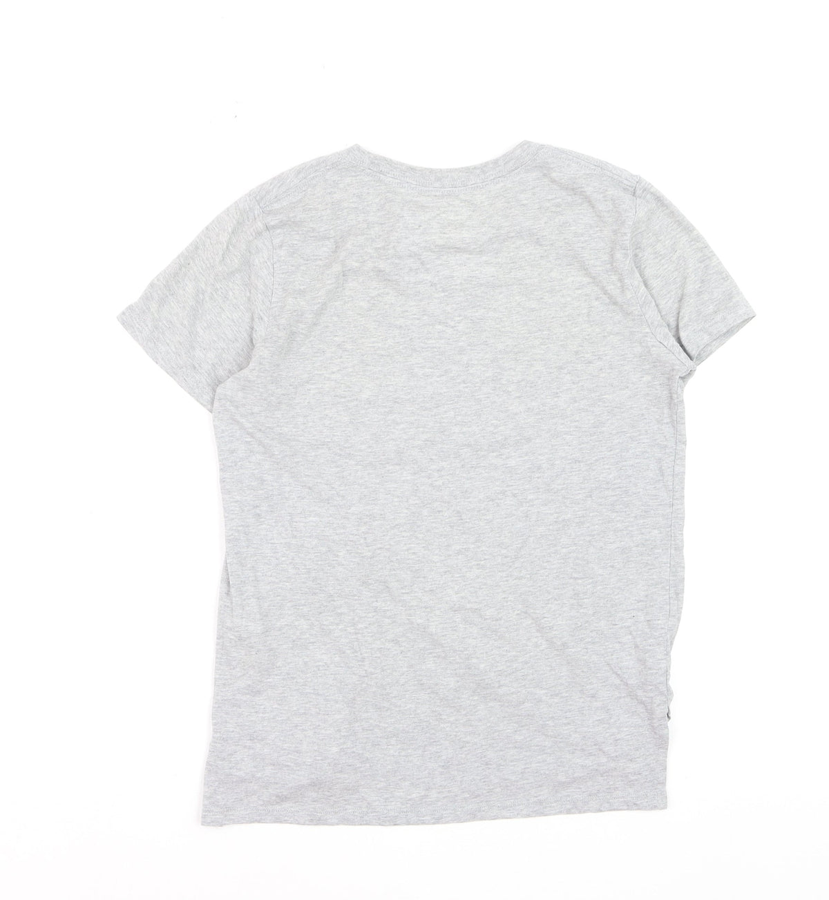 Adidas Girls Grey Graphic Logo T-Shirt Age 18 Years Regular Fit Cotton Blend