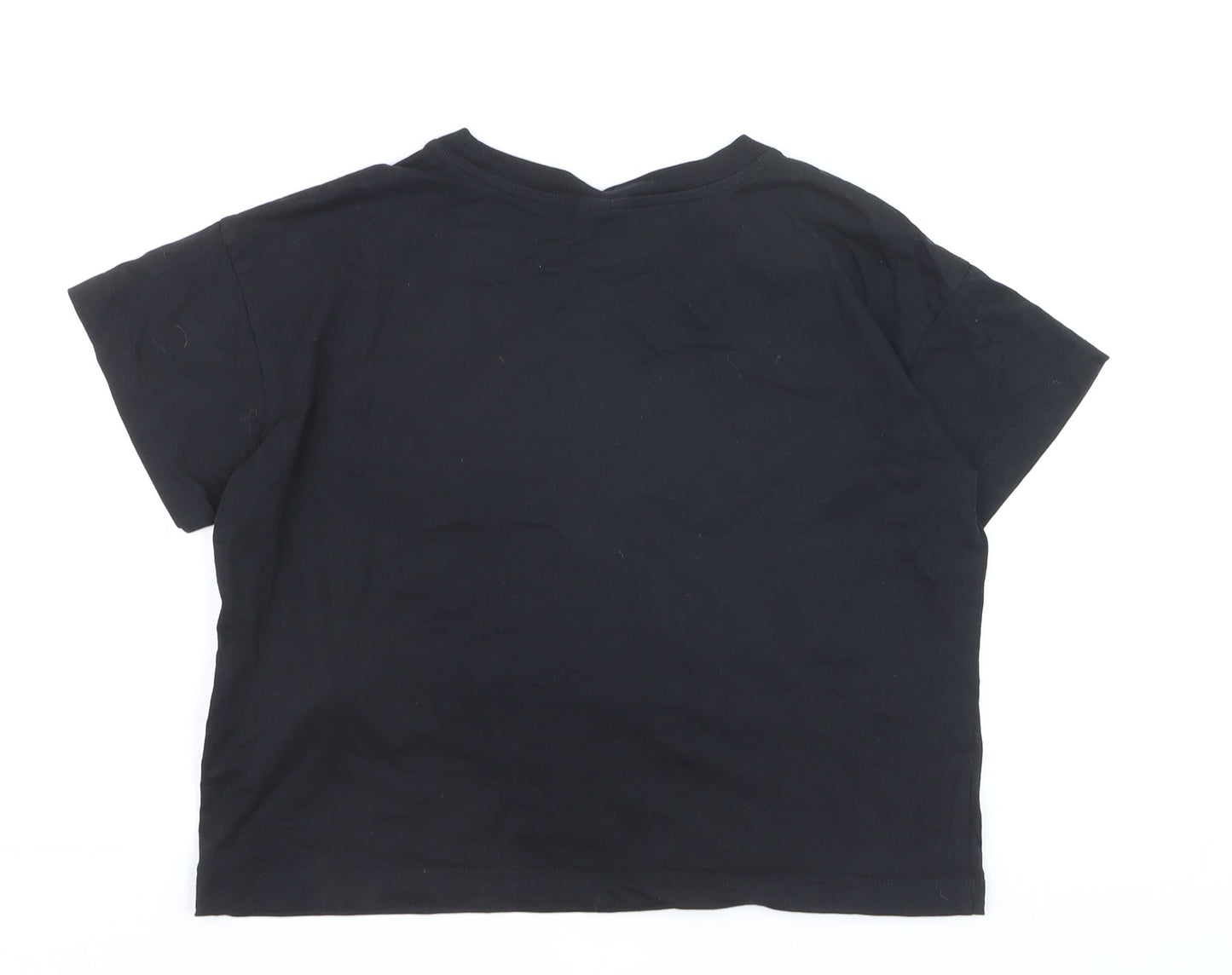 Champion Women’s Black Cropped Cotton T-Shirt Size M