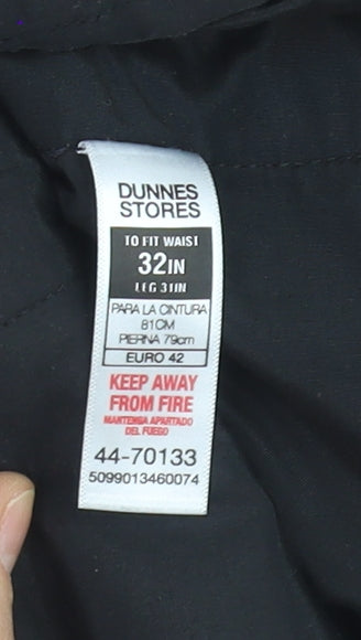 Dunnes Stores Men's Navy Blue Regular Fit Dress Pants 32W 31L