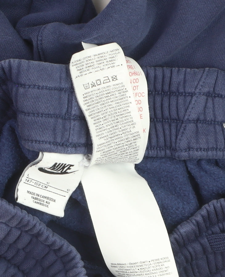 Nike Boys Blue Jogger Trousers 12-13 Years Elastic Waist Fleece Activewear