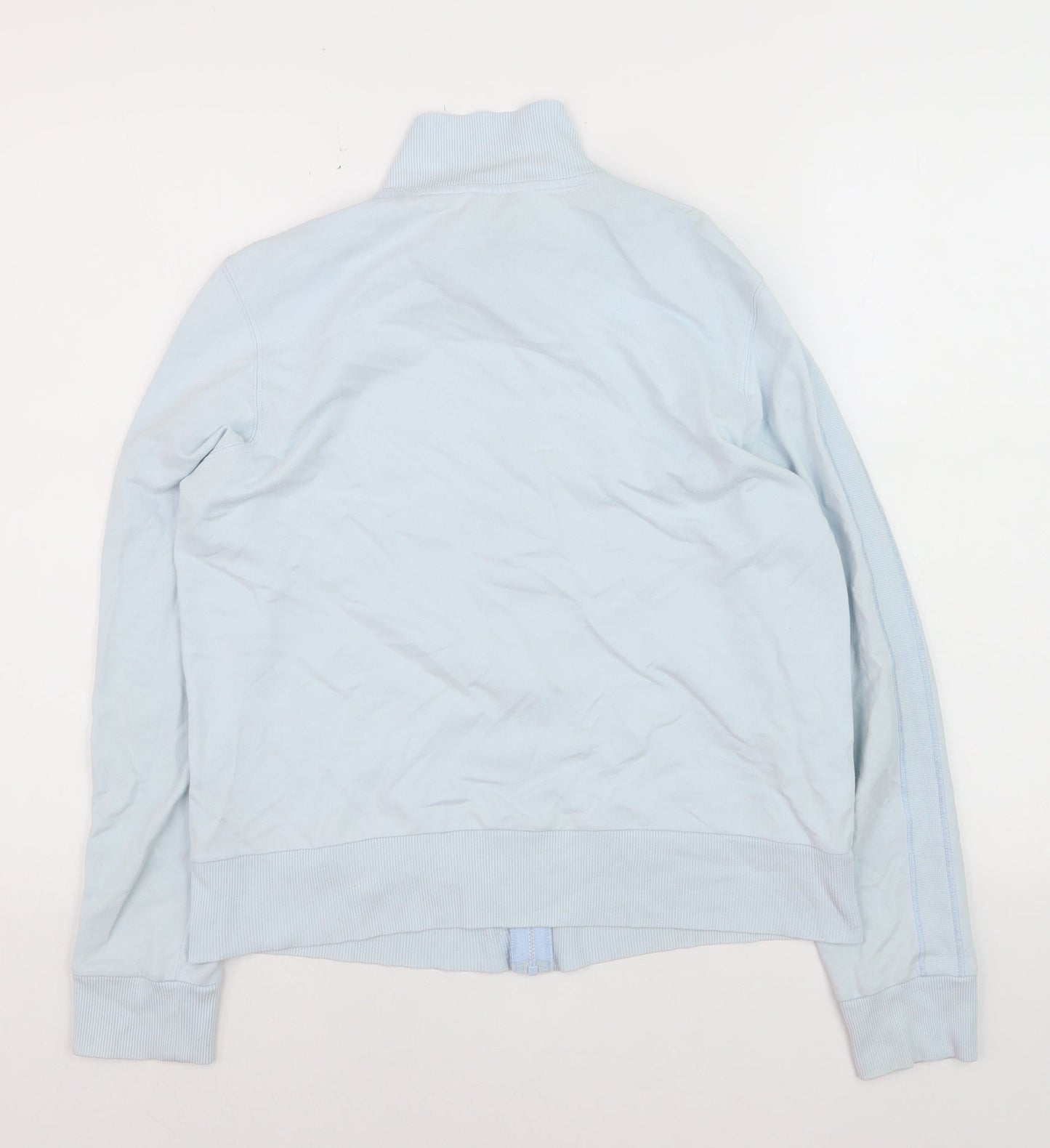 Marks and Spencer Women Blue Full Zip Cotton Jumper Size 14