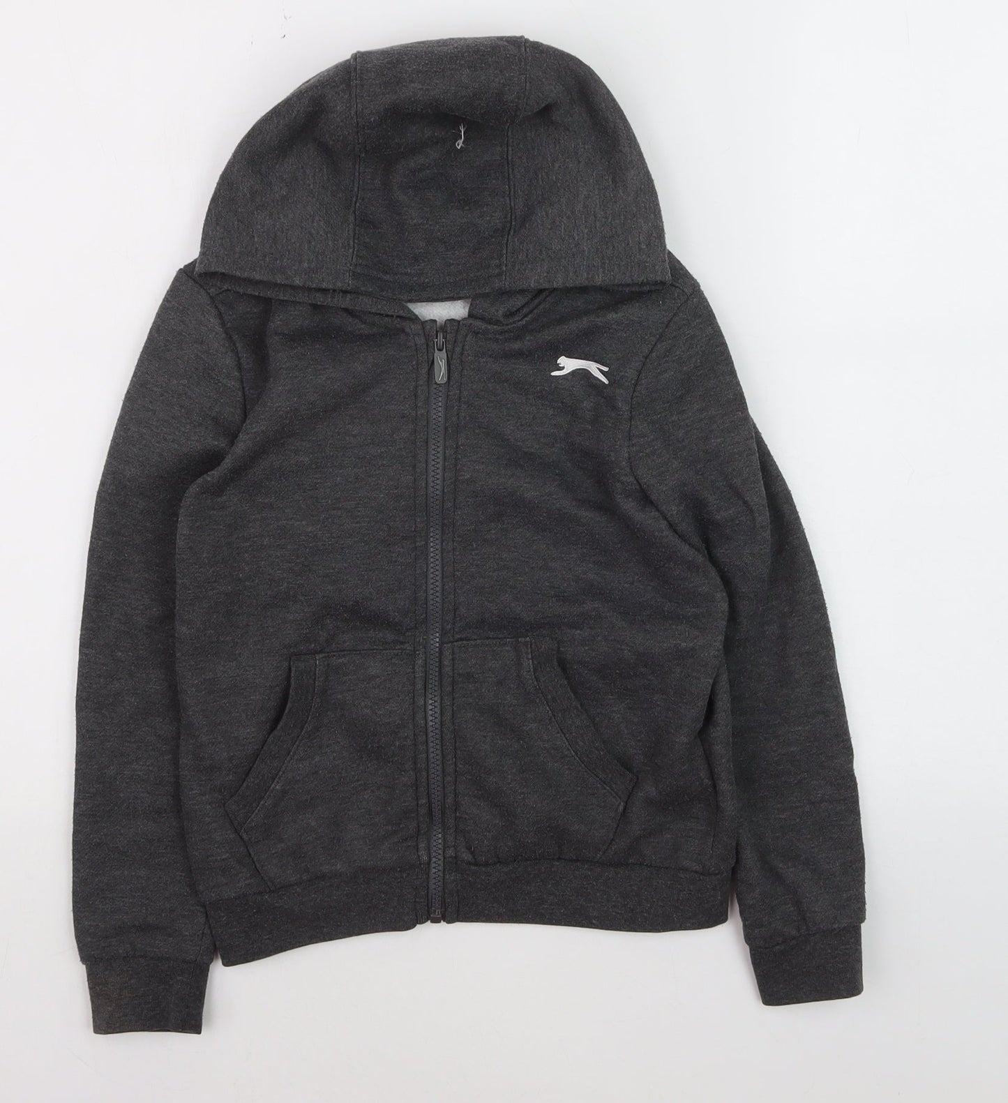 Slazenger Boys Grey Full Zip Fleece Hoodie 9-10 Years