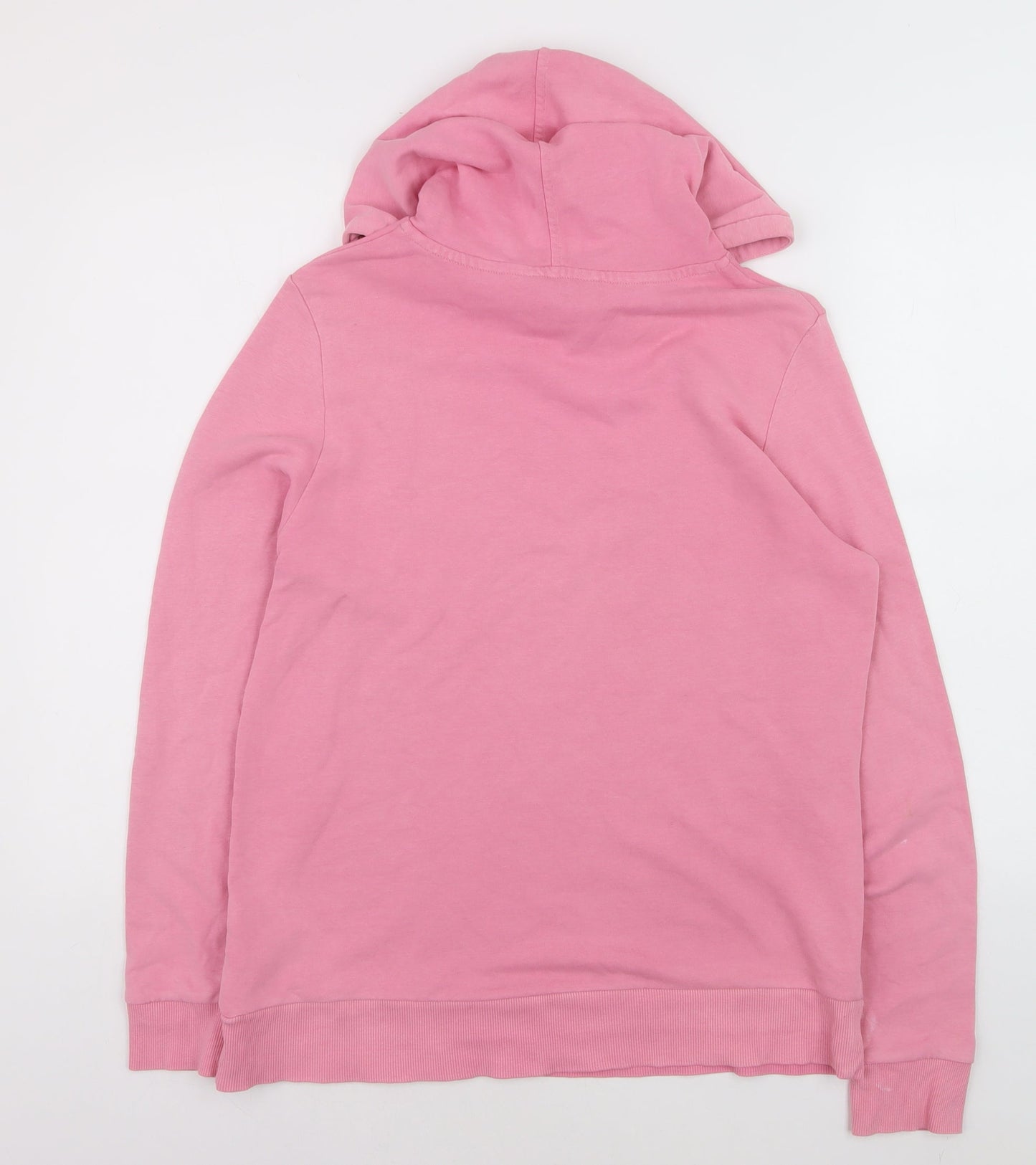 Marks and Spencer Women Pink Size 12 Pullover Hoodie Cotton Blend