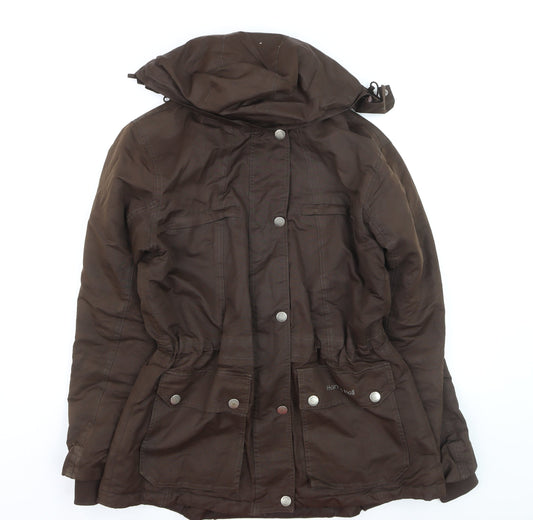 Harry Hall Women’s Brown Waterproof Hooded Parka Jacket M