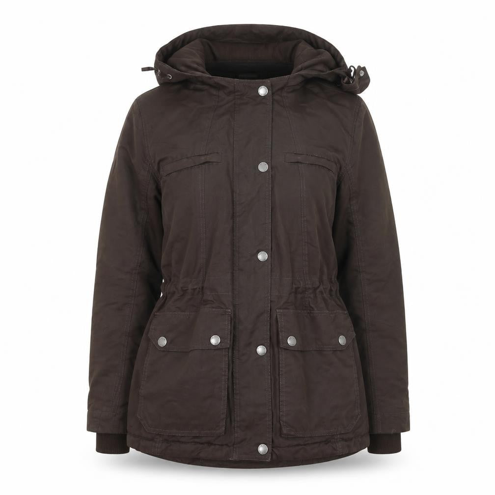 Harry Hall Women’s Brown Waterproof Hooded Parka Jacket M