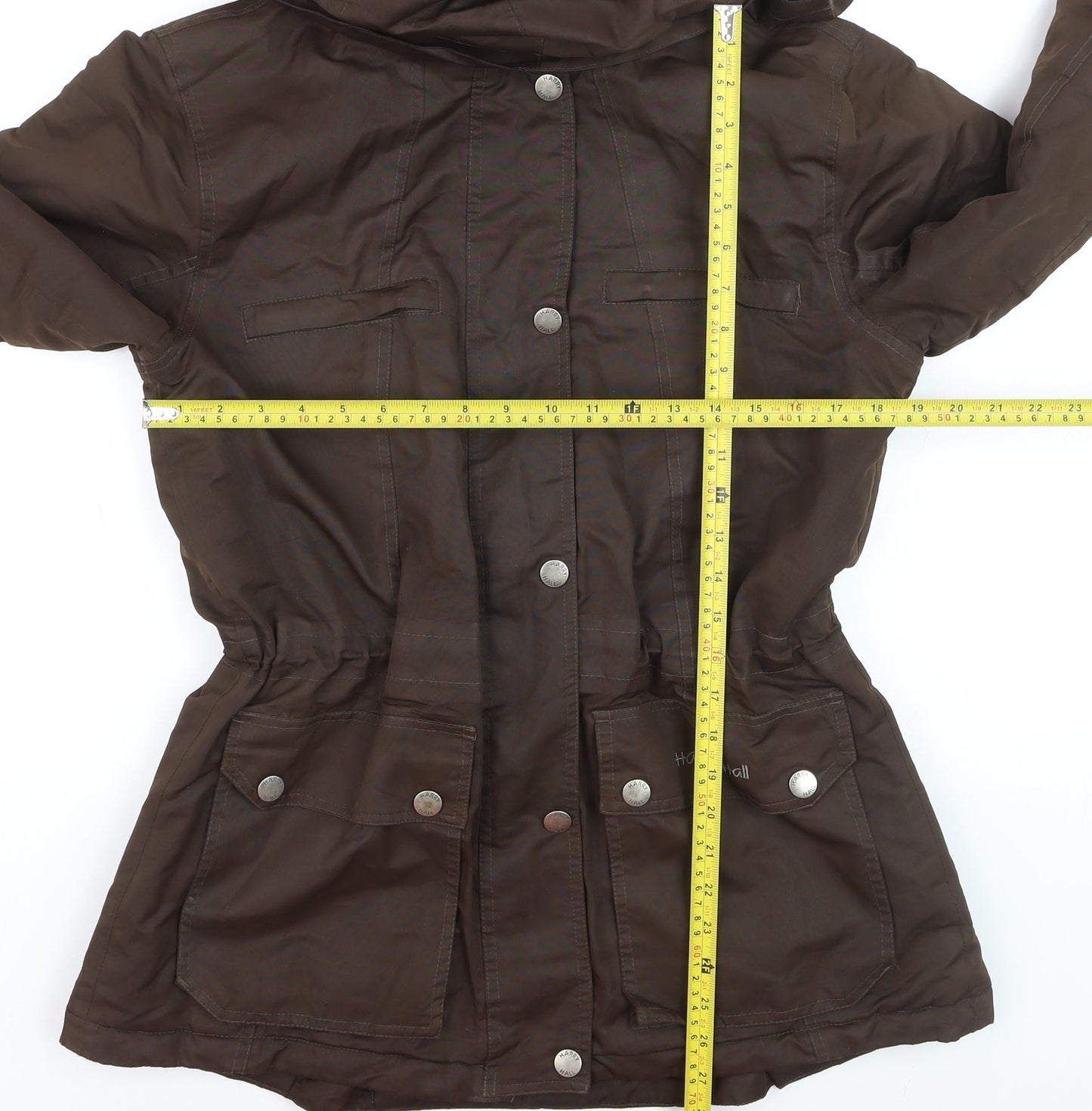 Harry Hall Women’s Brown Waterproof Hooded Parka Jacket M