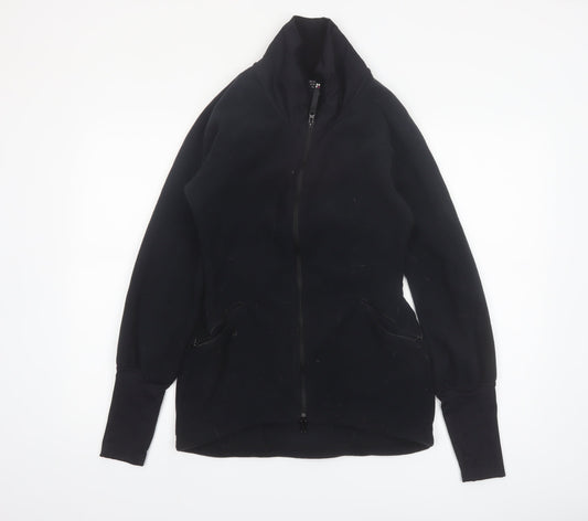 Sweaty Betty Women Black S Slim Fit Full Zip Fleece Jacket