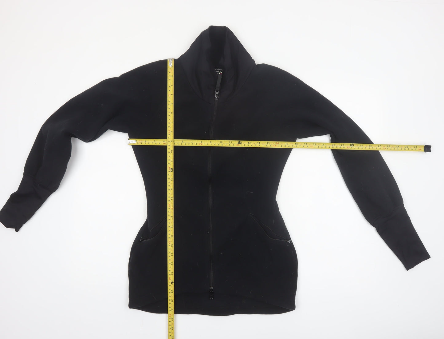 Sweaty Betty Women Black S Slim Fit Full Zip Fleece Jacket