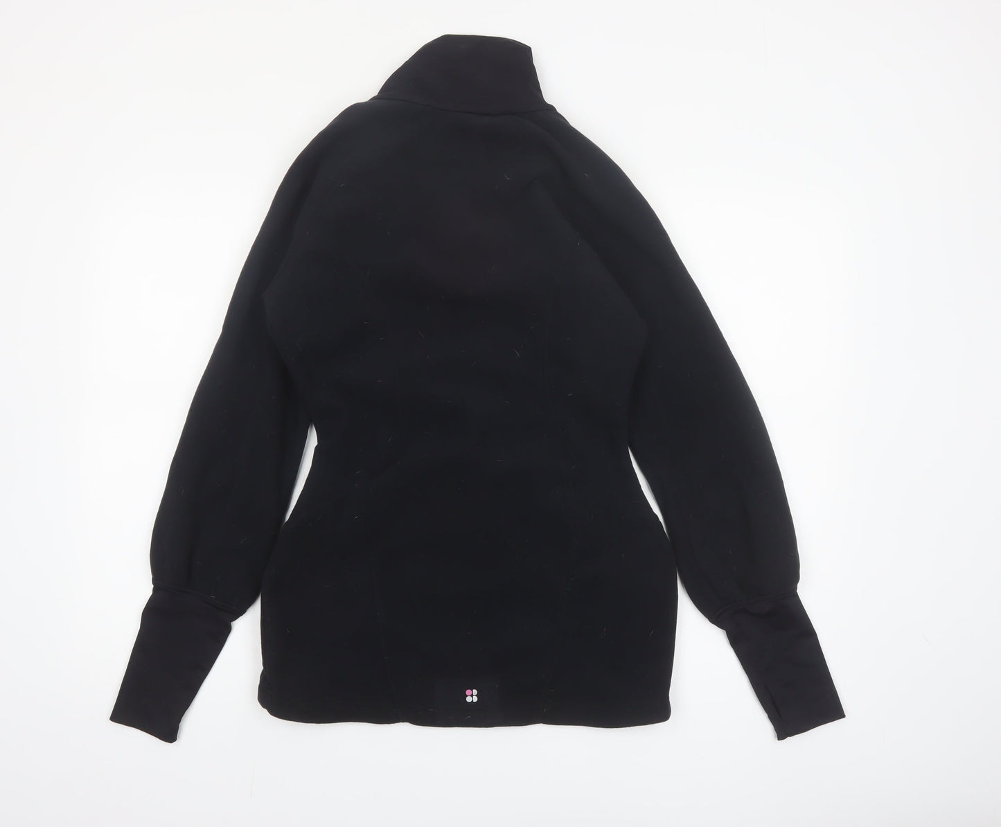 Sweaty Betty Women Black S Slim Fit Full Zip Fleece Jacket