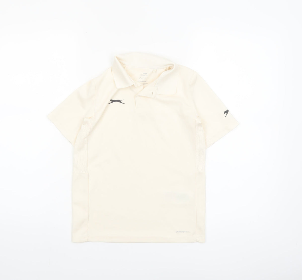 Slazenger Boys Beige Polo Shirt 9-10 Years Sports Top Lightweight