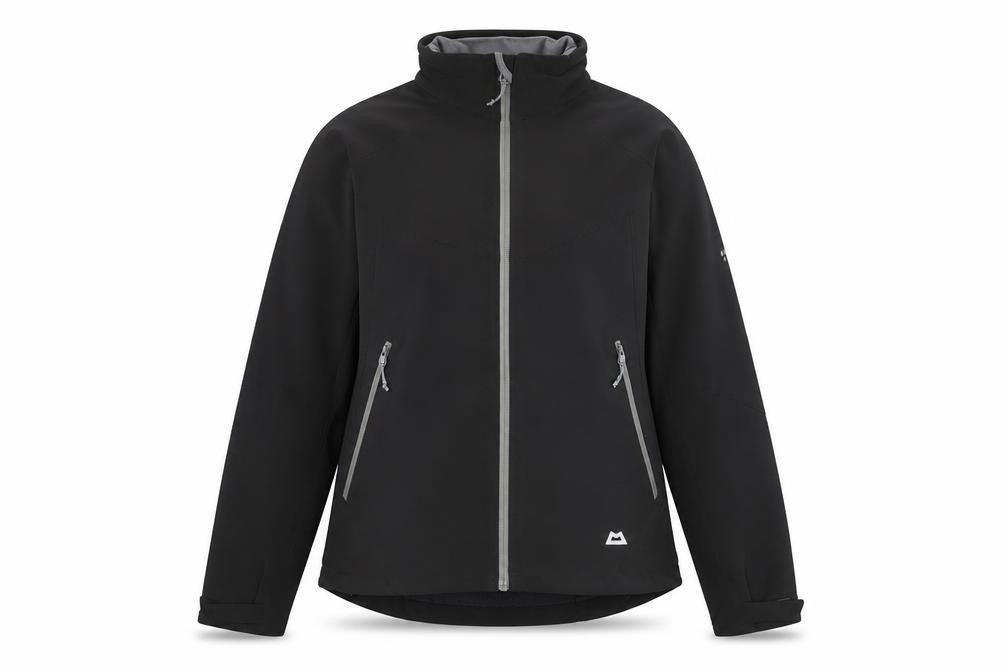 Mountain Equipment Women's Black Softshell Jacket Size 10 Windproof Outdoor