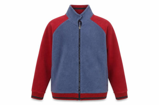 Marks & Spencer Men Blue Red Fleece Full Zip Jacket Size M