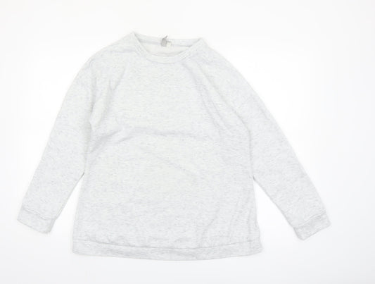 ASOS Women Grey Pullover Sweatshirt UK 10 Regular Fit Soft Fleece