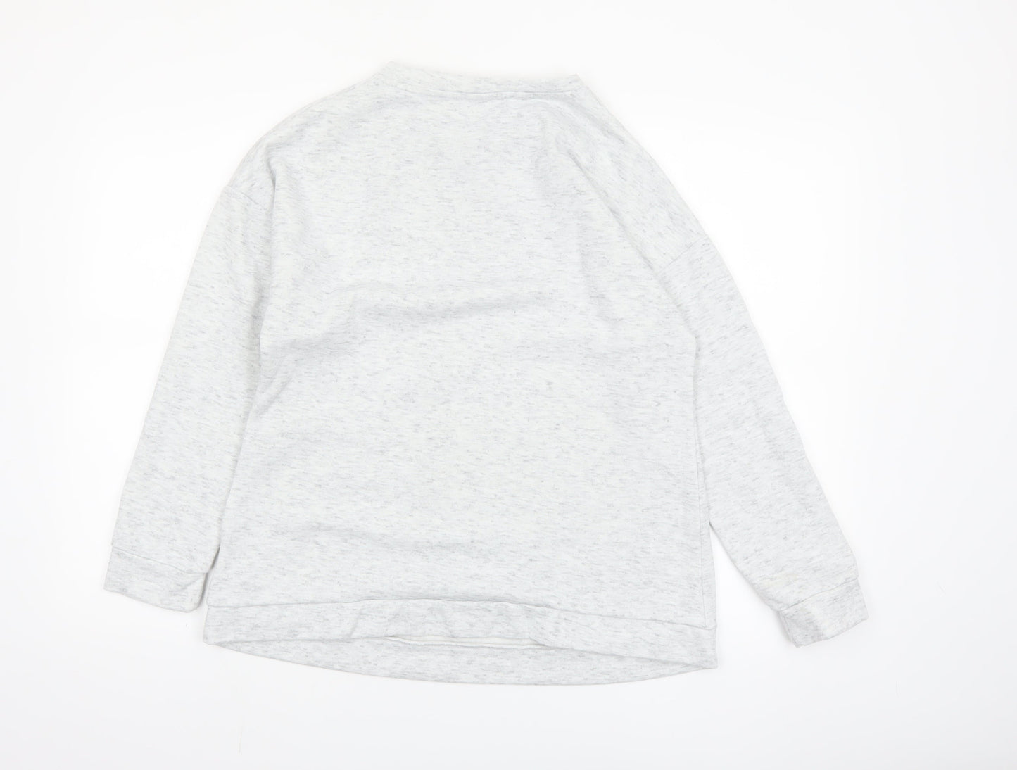 ASOS Women Grey Pullover Sweatshirt UK 10 Regular Fit Soft Fleece