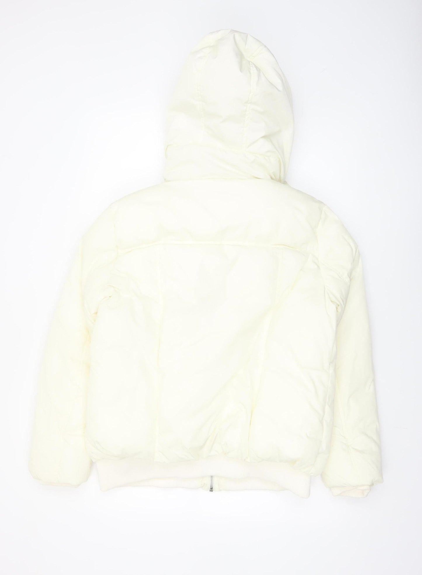 Next Women's Ivory Petite Size 14 Puffer Jacket with Hood