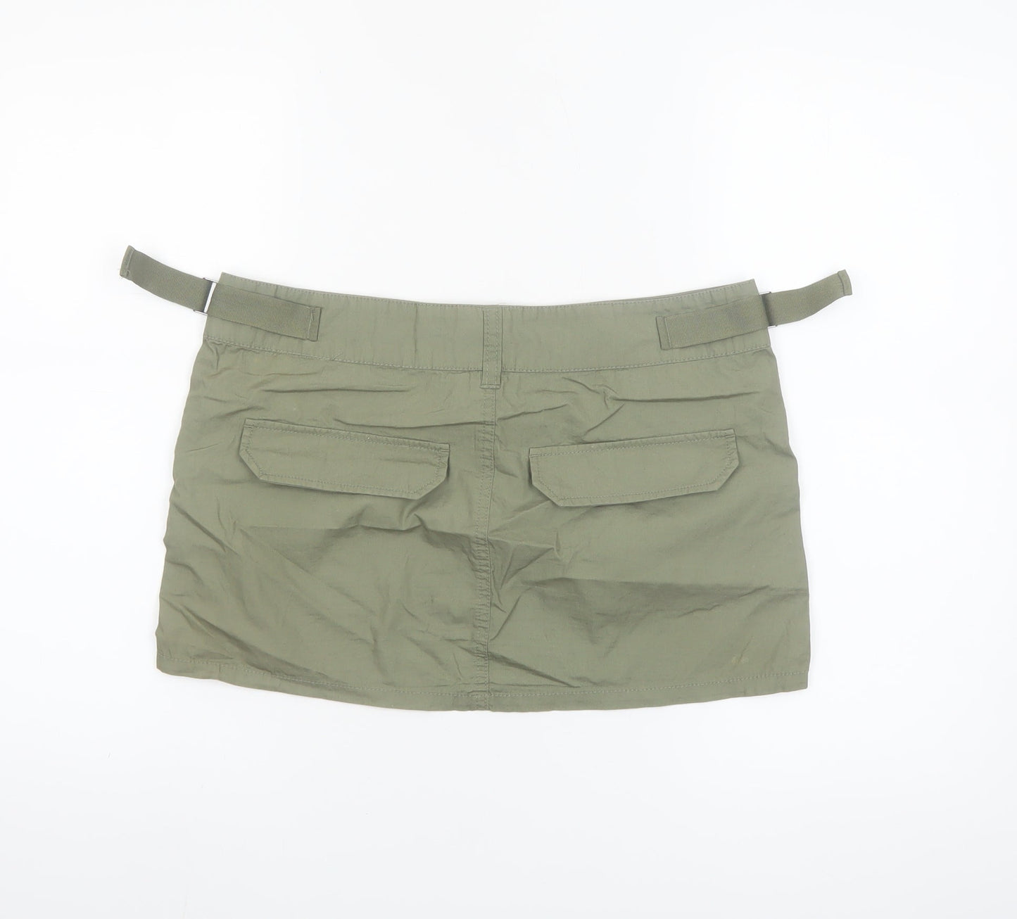 H&M Divided Women Green Cargo Short Skirt Size 8
