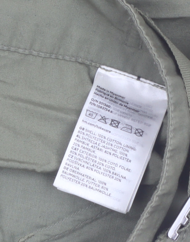 H&M Divided Women Green Cargo Short Skirt Size 8