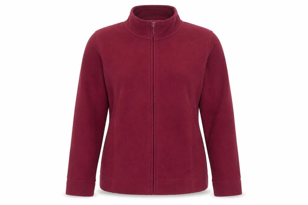 Isle Womens Red Fleece Full Zip Jacket Size M 14-16