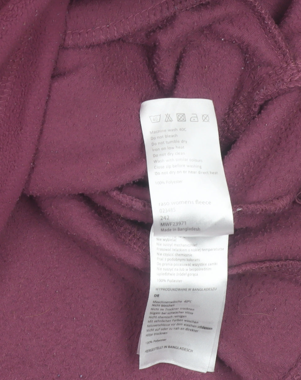 Mountain Warehouse Womens Purple Fleece Jacket UK 14 Full Zip