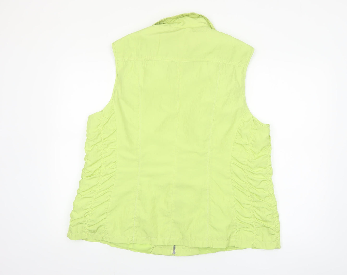 Barbara Lebek Womens Green Size 20 Lightweight Zip Waistcoat