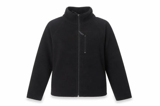 Front view of L.O.G.G. Women’s Black Fleece Jacket, size S, Full Zip Casual