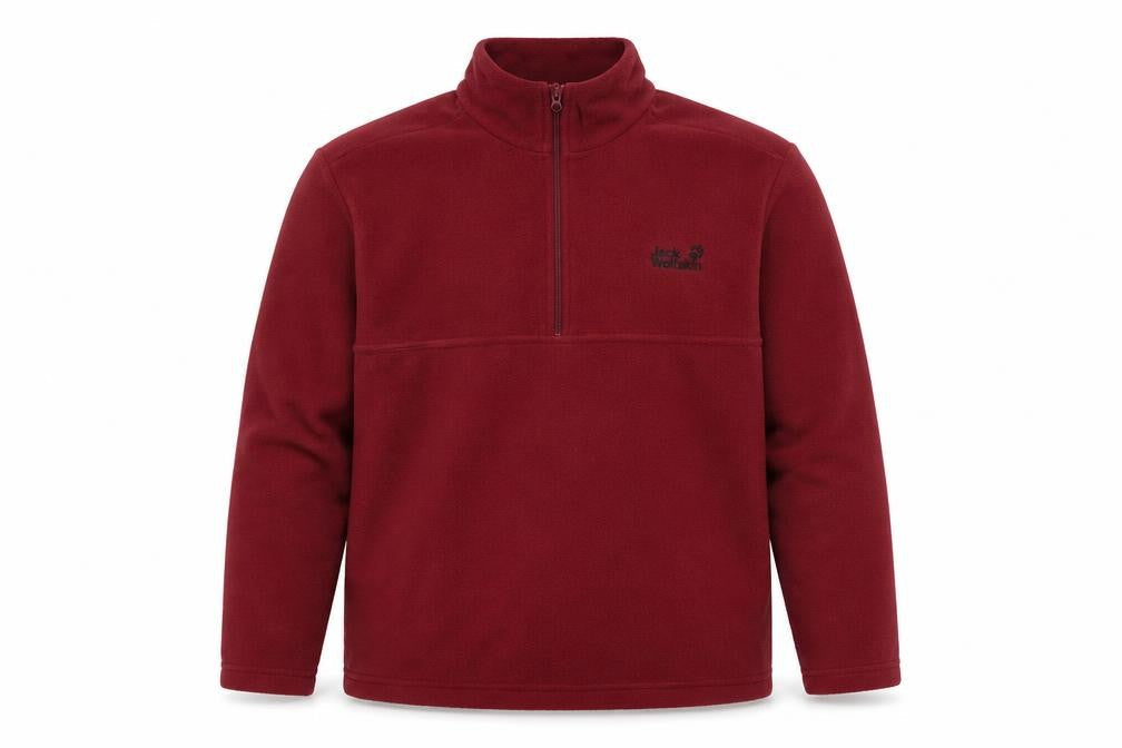 Jack Wolfskin Men's Red Fleece 1/2 Zip Pullover Sweatshirt Size S