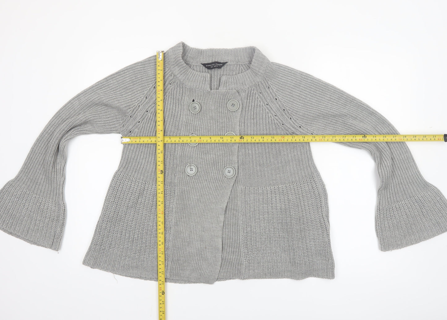 Dorothy Perkins Women’s Grey Chunky Knit Cardigan Size 8