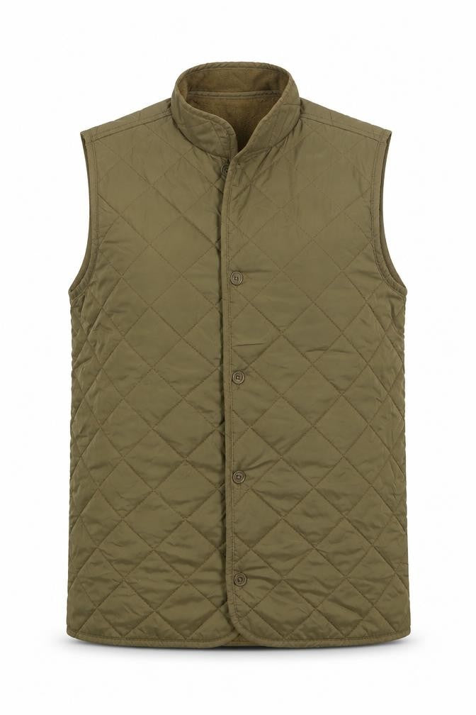 Marks & Spencer Boys Green Quilted Waistcoat 13-14 Years Lined Thermal