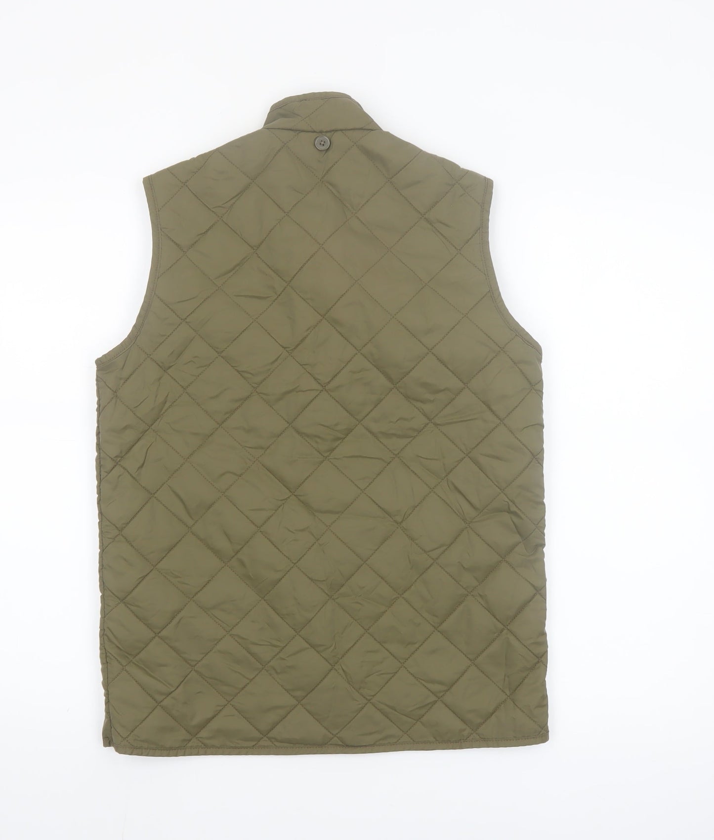 Marks and Spencer Boys Green Quilted Waistcoat 13-14 Years Lined Thermal