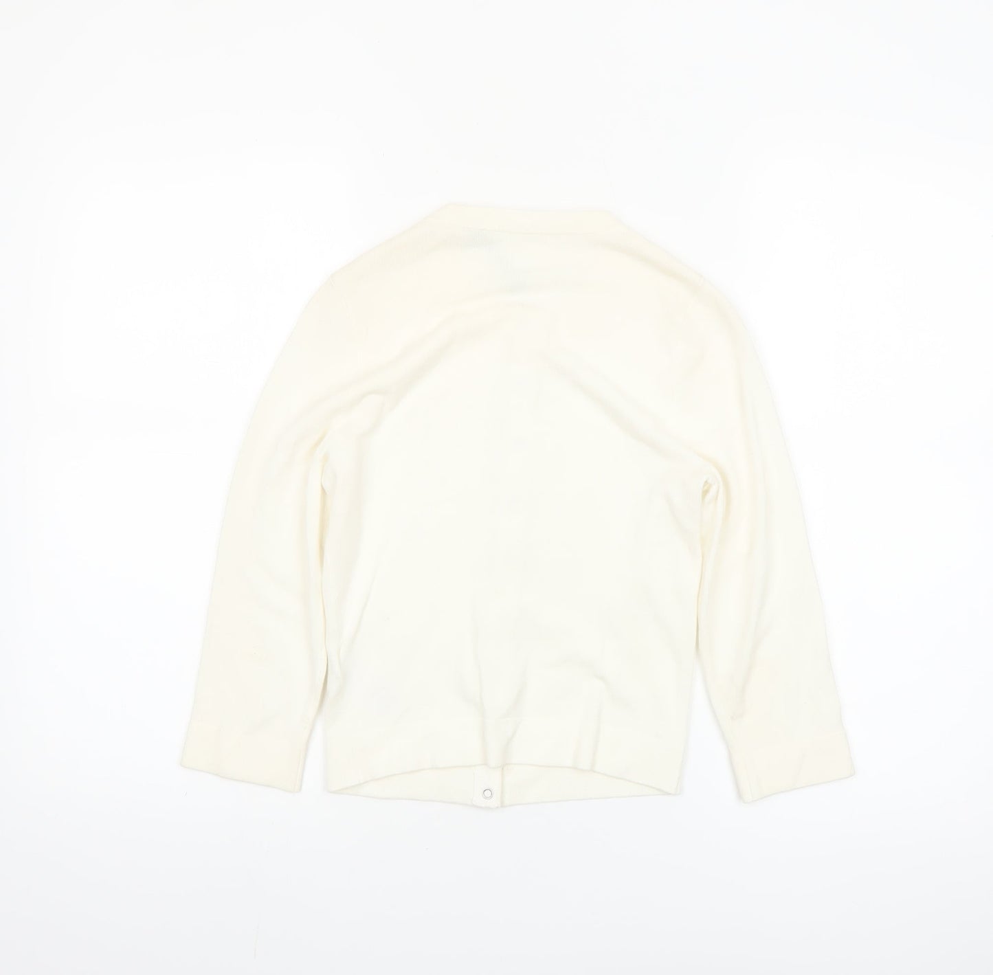 Karen Millen Women’s Ivory Long Sleeve Crew Neck Cardigan XS