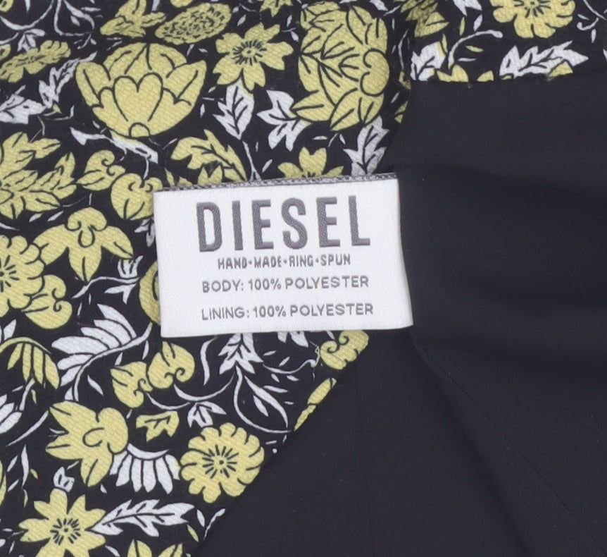 Diesel Womens Multicoloured Floral Shift Dress XS Sleeveless