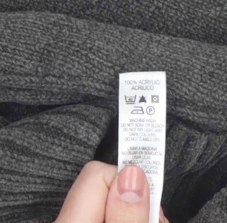 Dunnes Men’s Grey Acrylic 1/4 Zip High Neck Jumper L