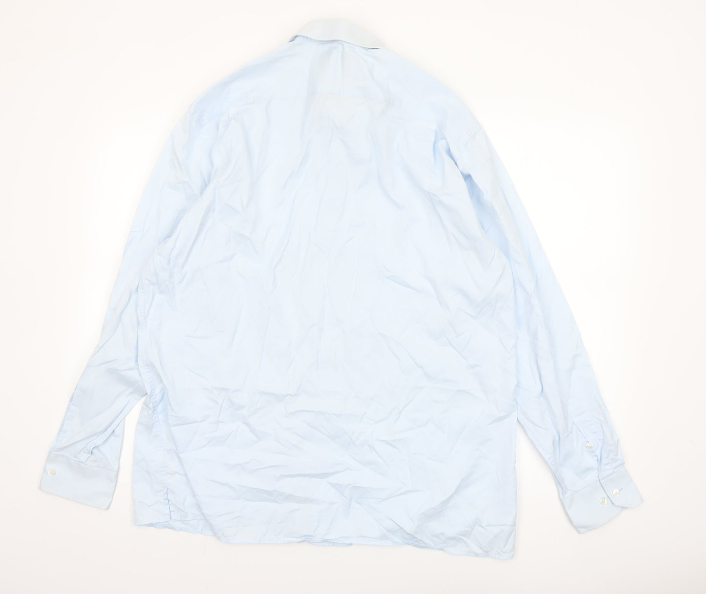 Paul Costelloe Men’s Blue 16.5in Cotton Long Sleeve Button-Up Shirt