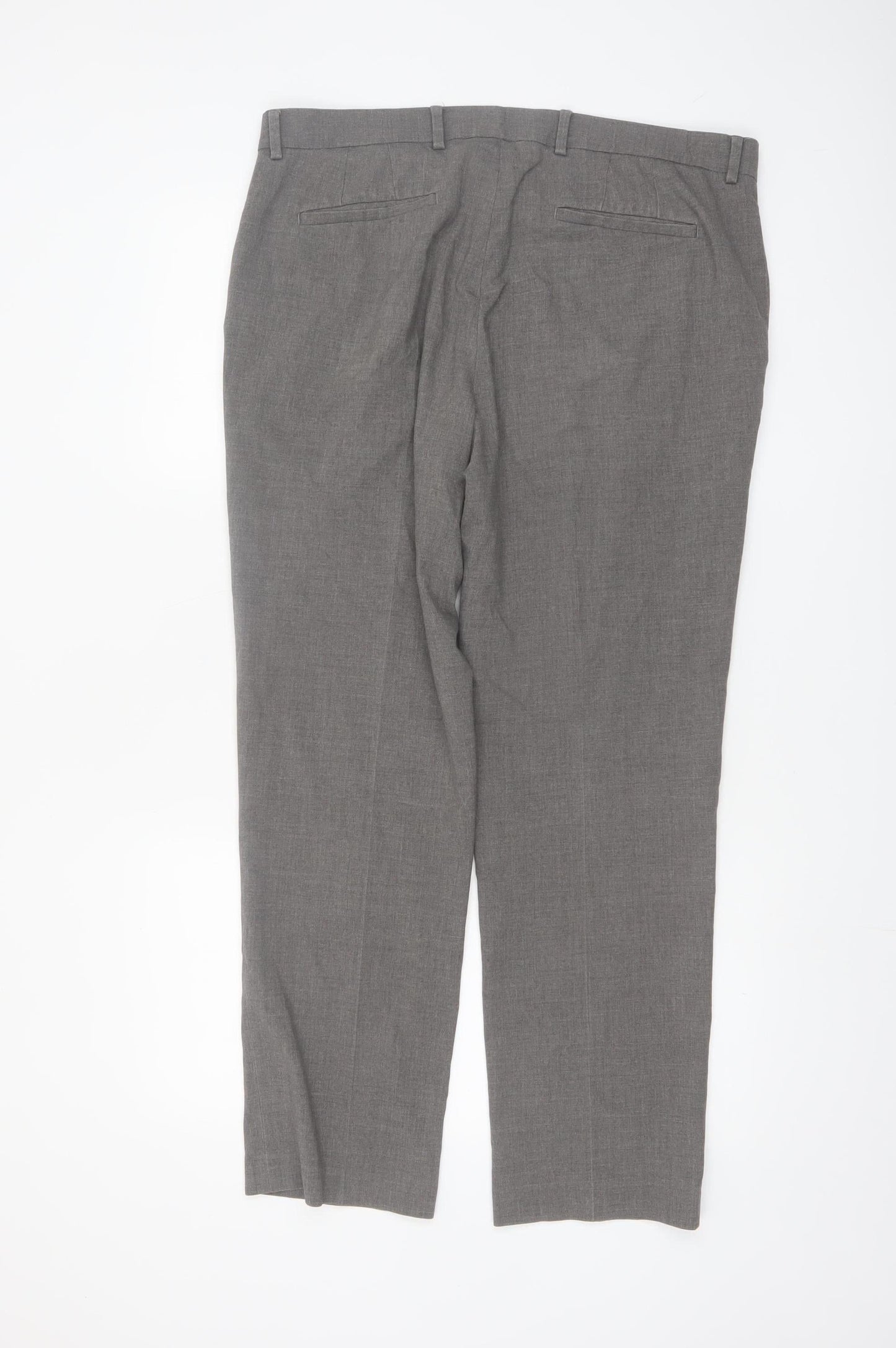 Mark Law Men's Grey 36R Dress Pants Trousers Regular Fit