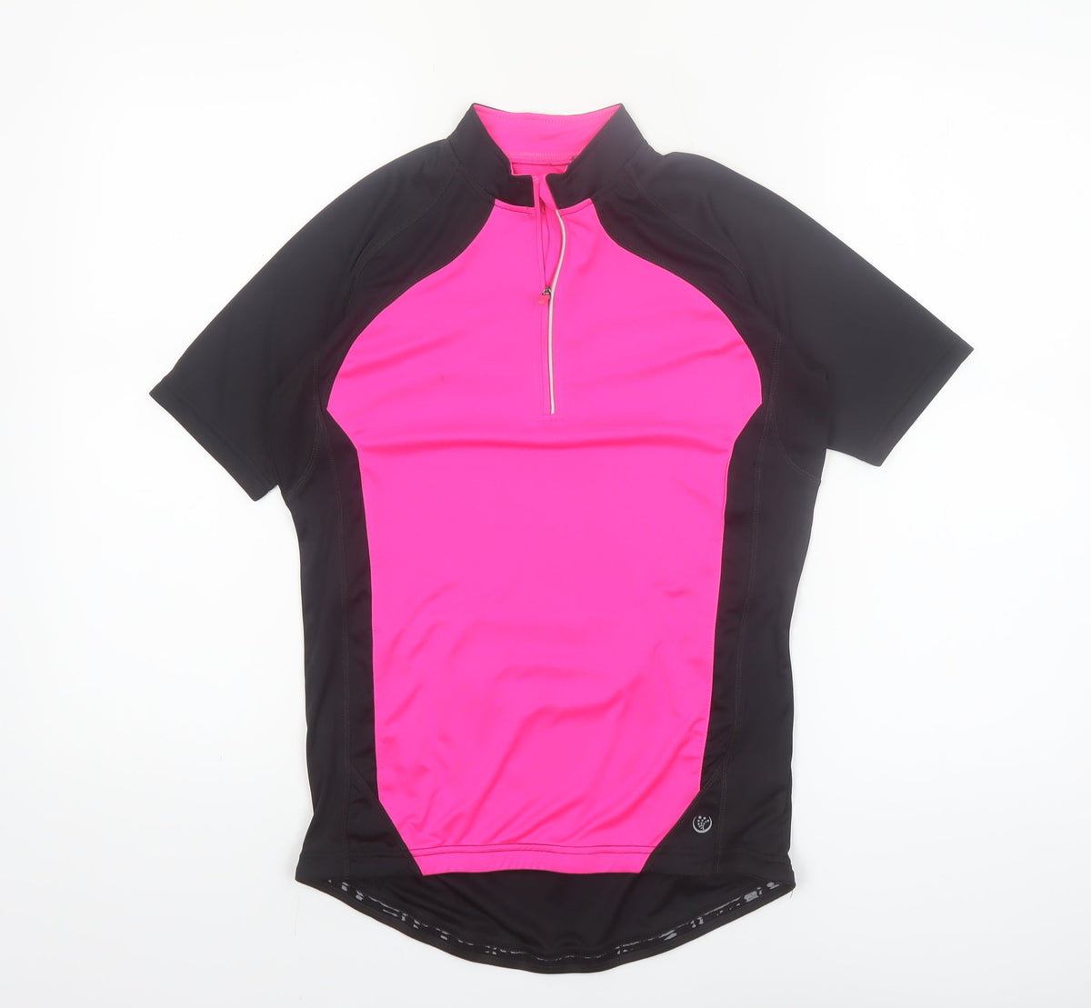 Dunnes Women's Pink Black Performance Sport Cycling T-Shirt S