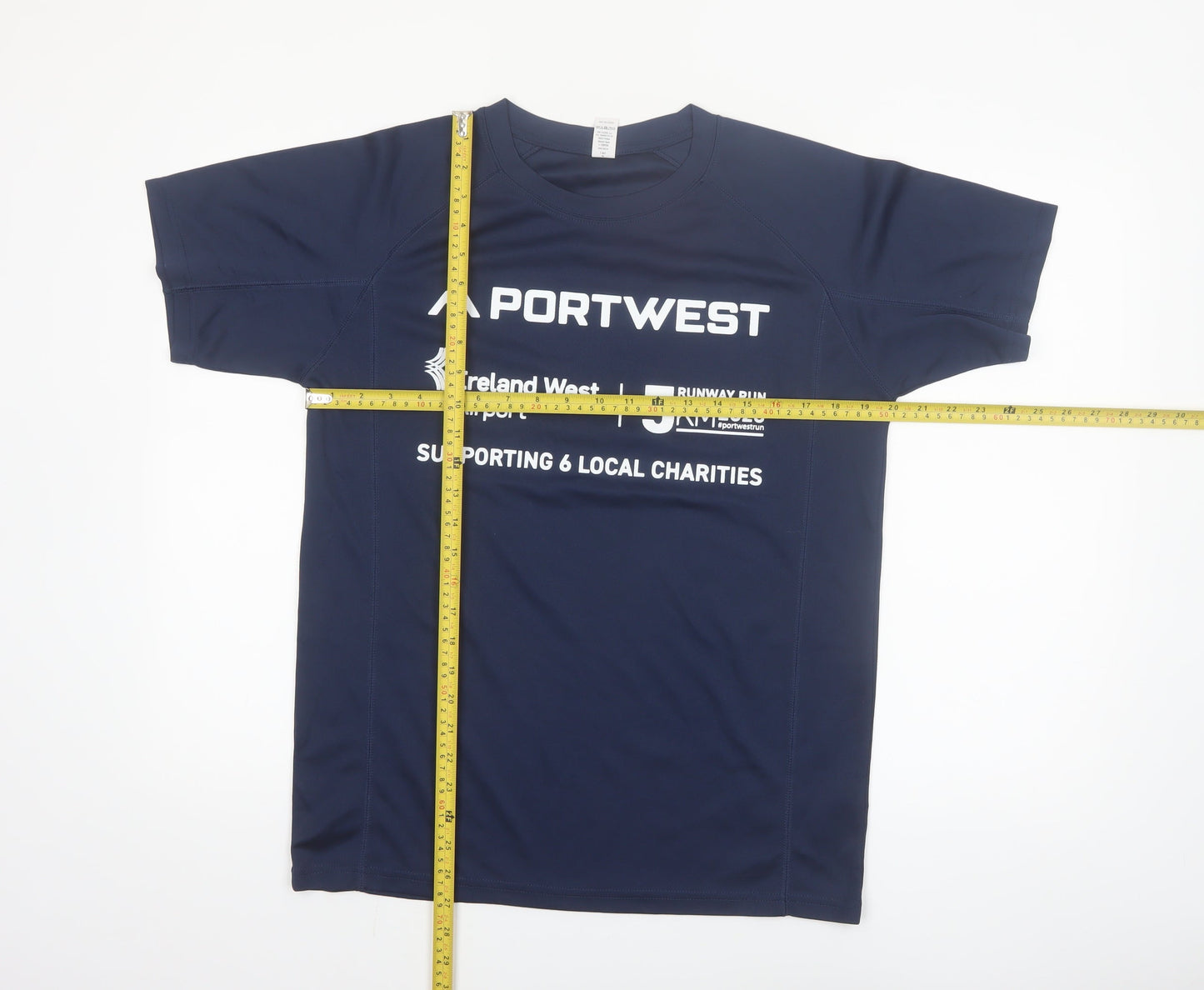 Roly Portwest Men's Navy Polyester Short Sleeve Active T-Shirt M