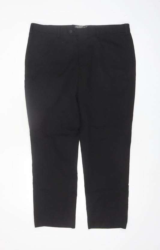 Primark Men’s Black Regular Fit Chino Trousers 38x30