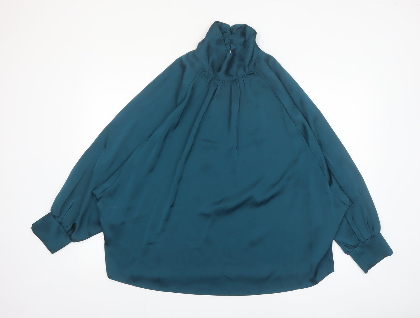 Gallery Women’s Teal Green Polyester Blouse UK 14