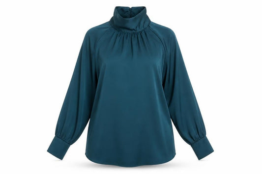 Gallery Women’s Teal Green Polyester Blouse UK 14