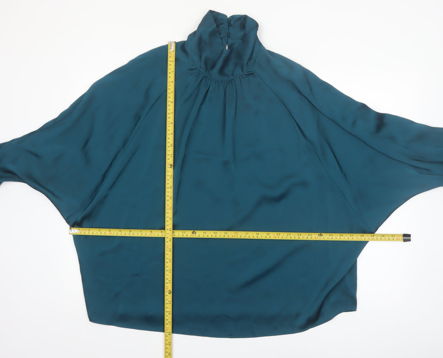 Gallery Women’s Teal Green Polyester Blouse UK 14